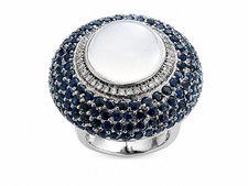 Le Vian 925 Sterling Silver Cocktail Ring Jewelry for Her Quartz Sapphire Size 7