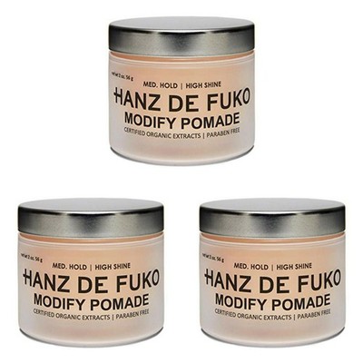 3-Pack Hanz de Fuko Modify Pomade Medium Hold High Shine 2 oz