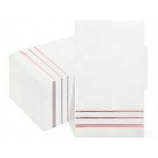 300 Pack 3-Ply Disposable Paper Napkins,Rose Gold Foil Trim for Party  Wedding