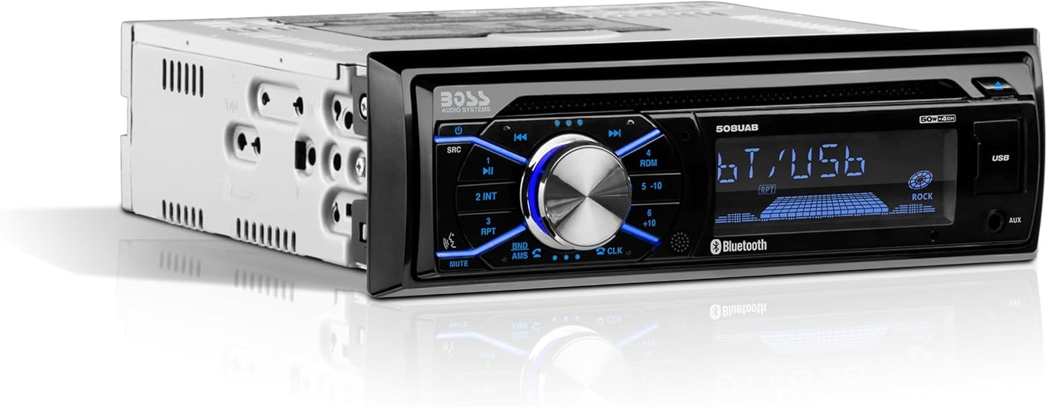 S 508uab Car Stereo - Single Din, Bluetooth, Cd Player, Am/fm R