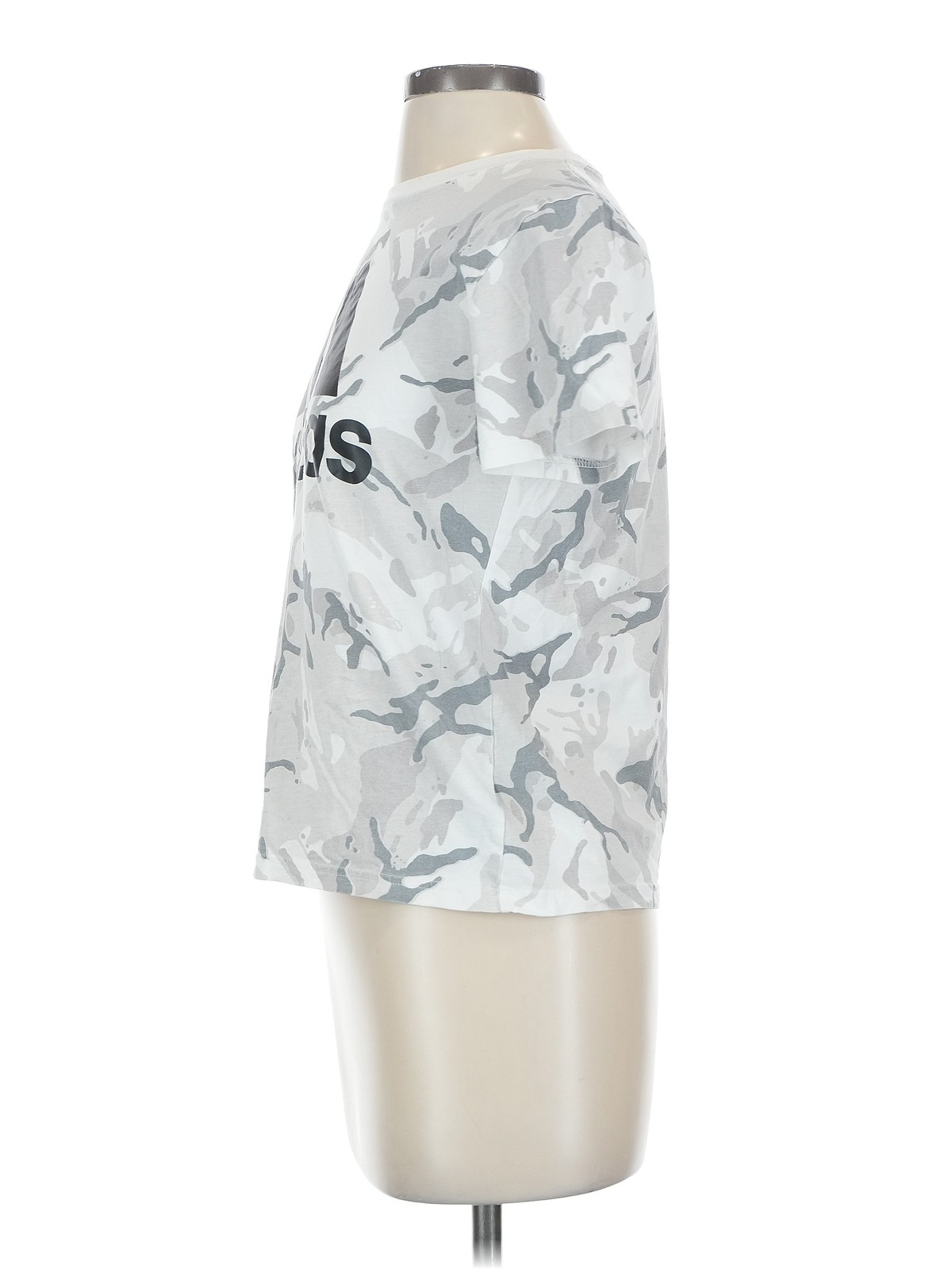 Adidas Women Silver Short Sleeve T-Shirt 4 thumbnail 4