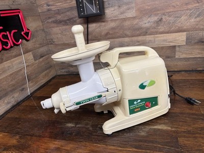 Green Power Juice Extractor Gold Model Twin Gear, motor works great, with cracks