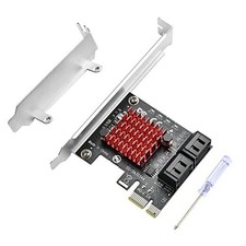 PCI-E to SATA Adapter 4 Port PCIe Expansion Card 6Gbps SATA 3.0 4 Ports