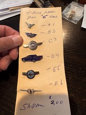 Thunderbird Lapelhat Pins. 1955195619571959196019611962196319646566