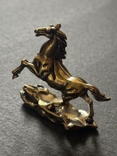 Steigendes Pferd aus Messing | Reitsport Figur | Dynamische Pferdefigur