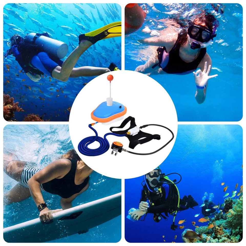 Equipo Ventilador de Buceo Sin Tanque Subacuático Snorkel Tanque Recargable Foto 4 de 4