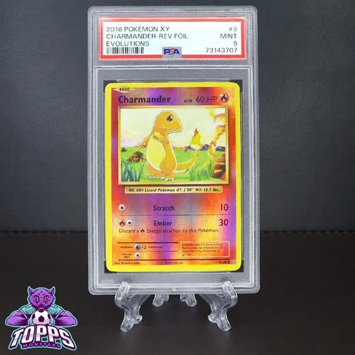 Charmander Reverse Holo 9/108 Evolutions 2016 PSA 9 Mint
