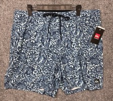 NWT Quicksilver Men's Beachside Blue Floral Volleyball Swim Trunks X-Large
