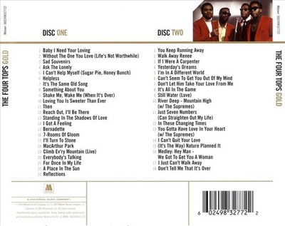 THE FOUR TOPS - GOLD [MOTOWN] NEW CD