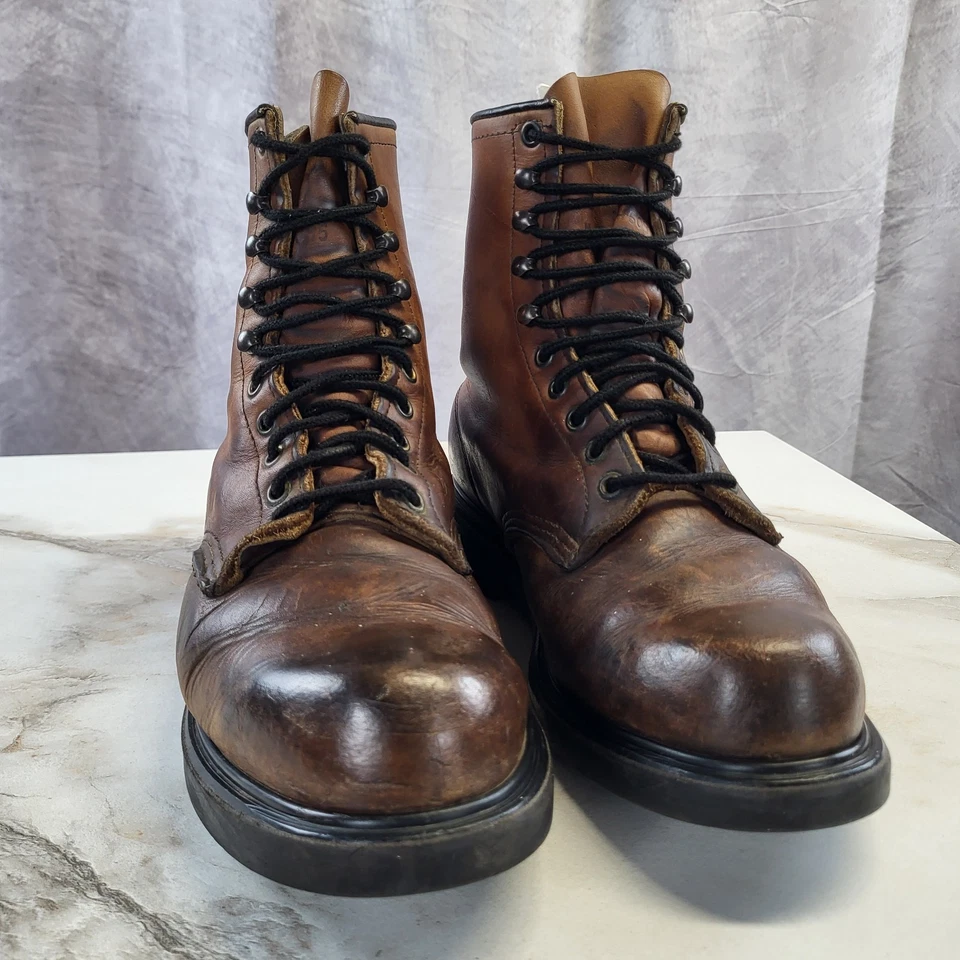 Botas Red Wing 958 con cordones súper suela para hombre talla 9 E marrón UFCW Foto 3 de 4