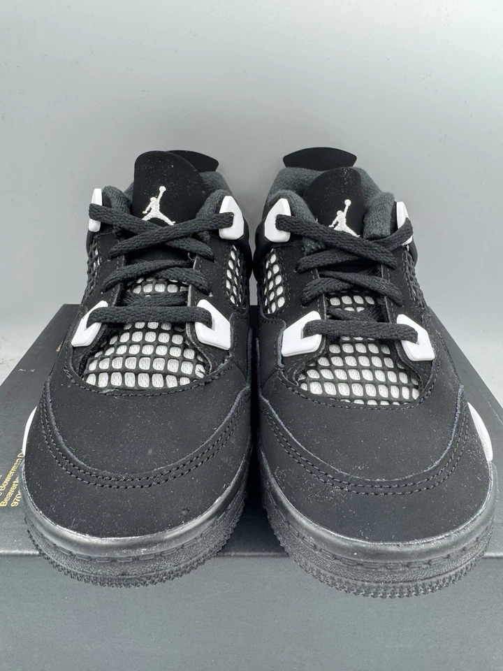 Nike Air Jordan Retro 4 Blanco Thunder TD Niño NBY NUEVO Talla 10C Foto 3 de 4