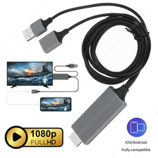 1080P USB HDMI Cable Phone to Digital TV HDTV AV Adapter For iPhone iPad Android