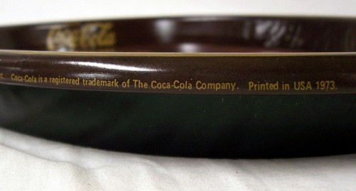 1973 LARGE COCA COLA OVAL TRAY NEW OLD STOCK - Picture 11 of 12