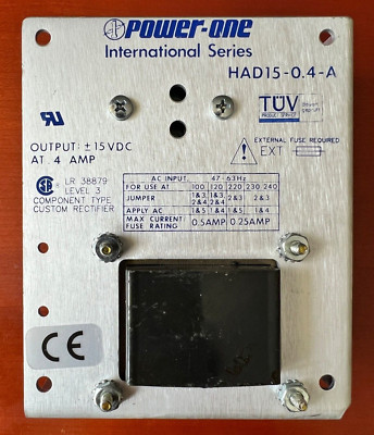 POWER-ONE HAD15-0.4 POWER SUPPLY BEL OUTPUT 15V 0.4A OPEN FRAME 
