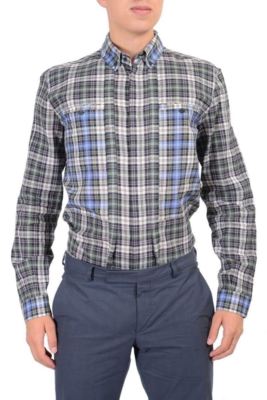 Just Cavalli Men's Multi-Color Casual Shirt US M IT 50