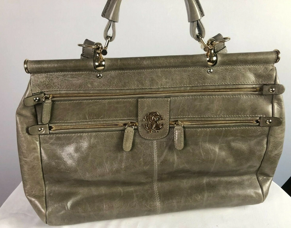 Roberto cavalli cheap leather satchel