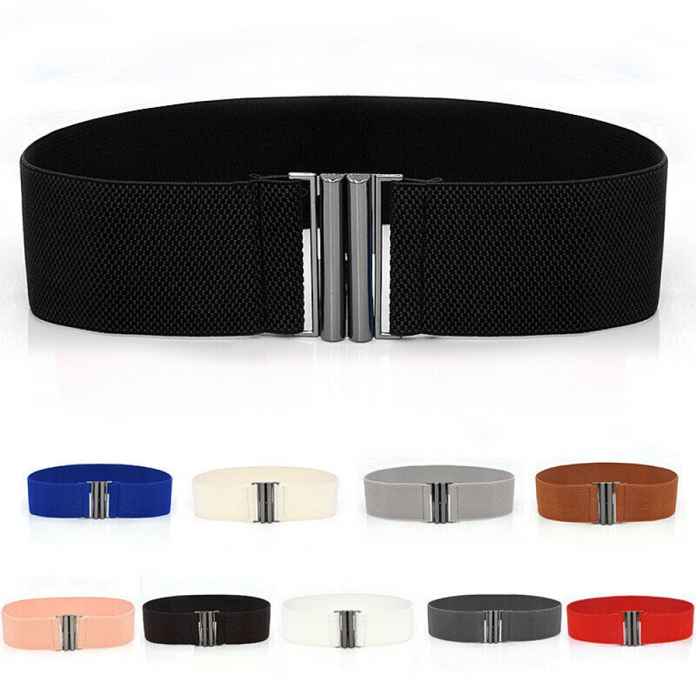 Elastic Waist Belts for Dresses Skirts Sweaters Stretchy Skinny Belt TRIWORKS 4 Pack Women Skinny Elastic Belt Fashion Stretchy  main image 3