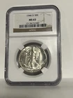1944-D 50c Walking Liberty Silver Half Dollar - NGC MS65