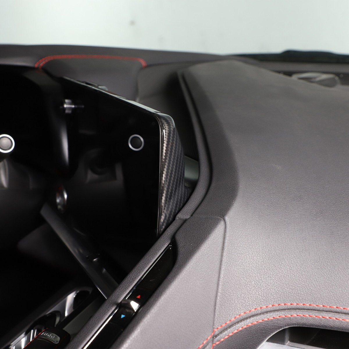 ABS Red Car Passenger Dashboard Trim Accessories Kit For Corvette C8 ABS Red Car Passenger Dashboard Trim Accessories Kit For Corvette C8