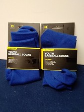 Easton Youth Baseball Socks Blue Size Medium 5Y-7Y Moisture Wicking Pack of 2