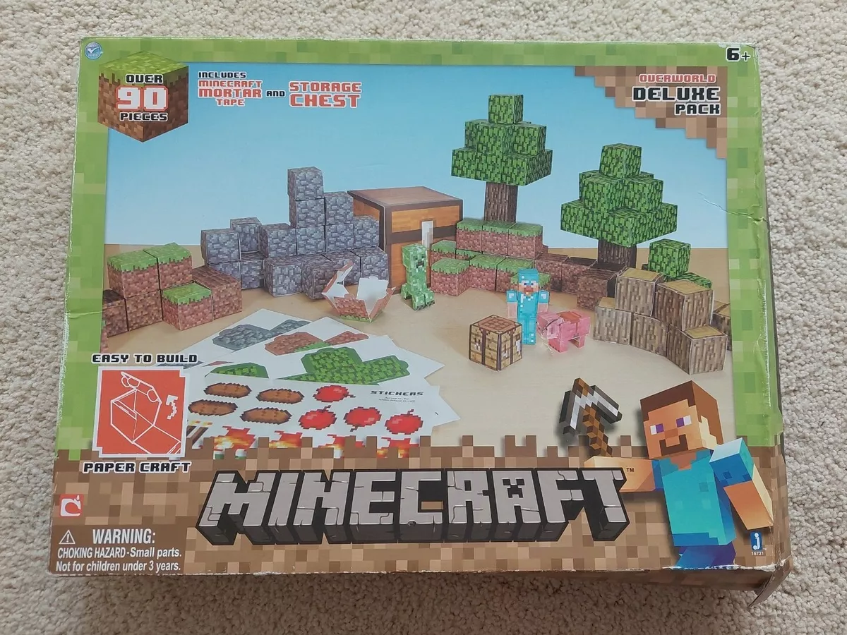 Minecraft Papercraft Overworld Deluxe Set, Over 90 Pieces