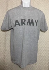 Army Physical Fitness Uniform t-shirt Reflective Decals size adult S, pre-owned