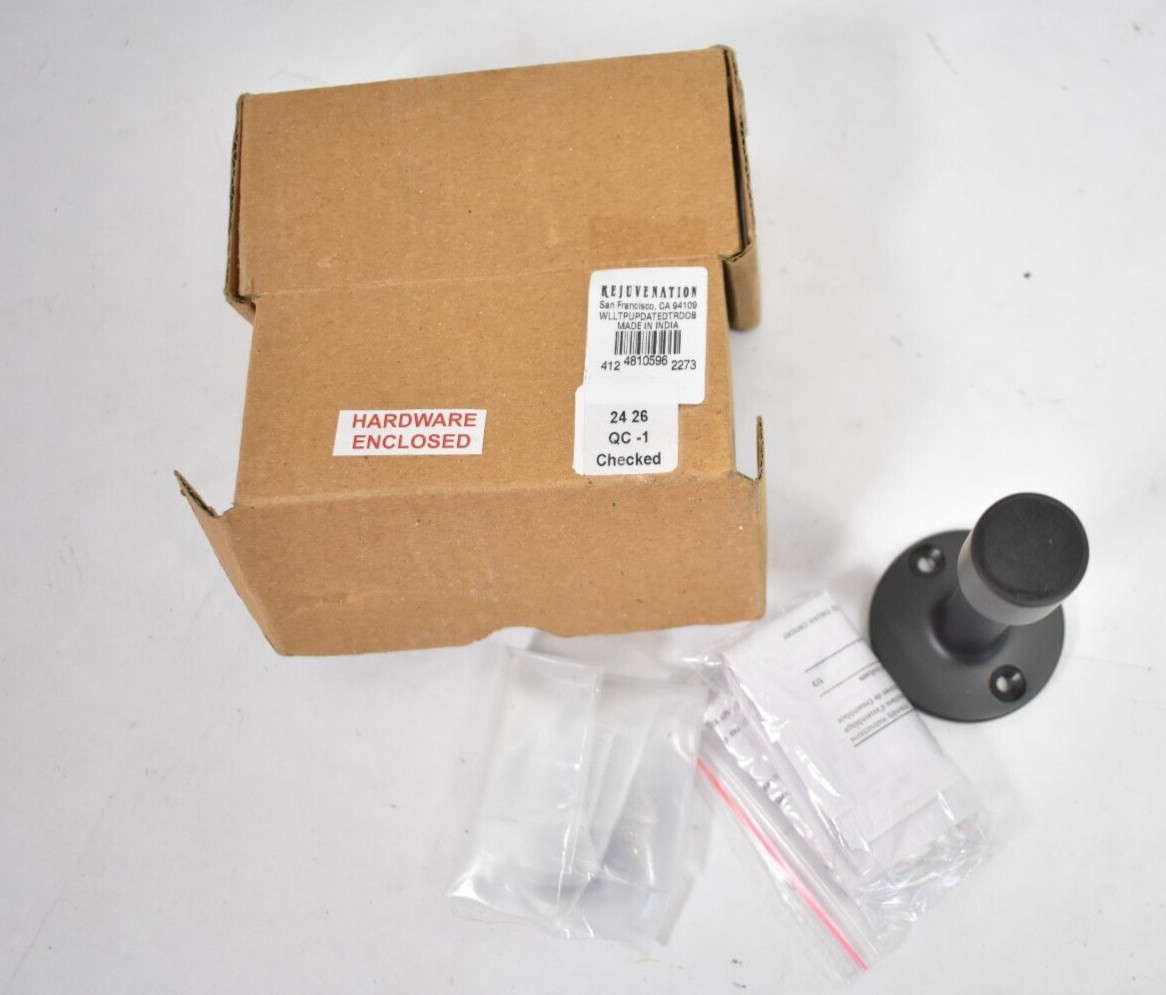 Rejuvenation Traditional Wall Mounted Door Stop Oil Rubbed Bronze Finish