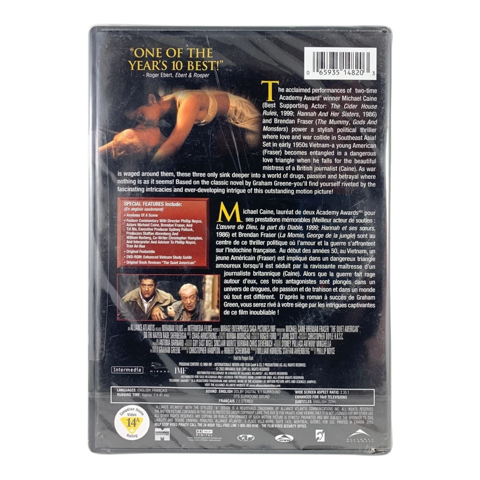 The Quiet American (DVD, 2003) Michael Caine Political Thriller Vietnam SEALED! - Image 2 of 4