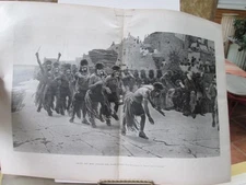 Vintage Print,AMONG THE MOKI INDIANS,Snake Dance,Dbl Page,Harpers,c1898,Indians