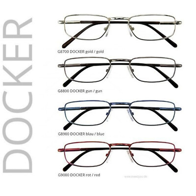 OCCHIALE DA LETTURA IN METALLO TIPO MEZZO OCCHIALE I NEED YOU MOD. DOCKER NUOVO