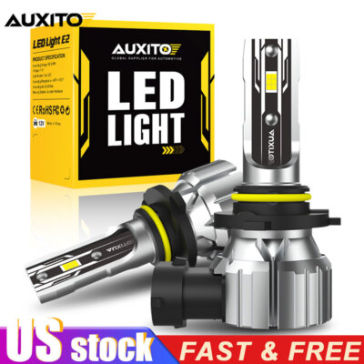 AUXITO 9006 LED Headlight Kit High Low Beam 500% Super Bright 6500K White Bulbs