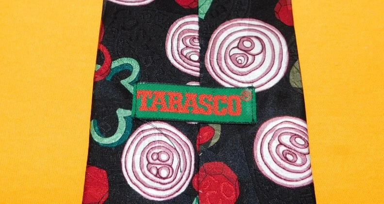 CORBATA TABASCO MULTICOLOR TEMA VEGETARIANO EXTRA LARGA NOVEDAD - CORBATAS - CORBATAS DE DISEÑADOR. Foto 4 de 4