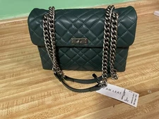 Kurt Geiger Brixton Quilted Leather Shoulder TEAL ***MISSING LOCK NEW