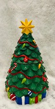 Cheryl&rsquo;s Cookies CHRISTMAS TREE w/star Ceramic Cookie Jar