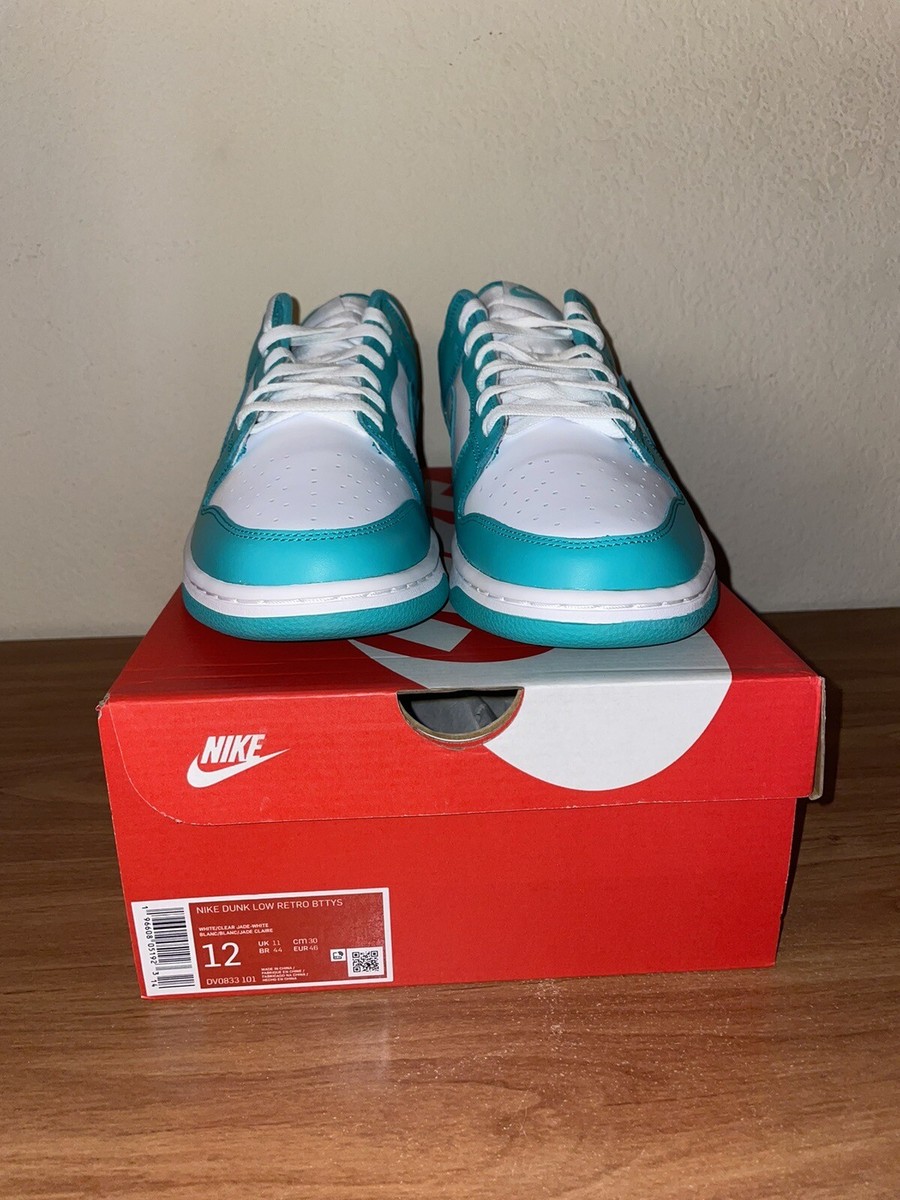 Authentic Nike Dunk Low Clear Jade Blue Teal White Size 12