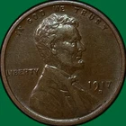 1917-D Lincoln Wheat Cent Almost Uncirculated AU Coin #43259