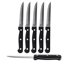 SET 6 COLTELLI BISTECCA LAMA LISCIA MOPITA