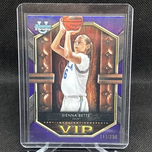 SIENNA BETTS 2025-26 BOWMAN CHROME U VIP IMPORTANT PROSPECTS PURPLE /250