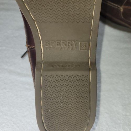 Sperry Mako 2 Eye Canoe Moc Boat Shoes Genuine Brown Leather Men's Size 11.5 M - Picture 14 of 22