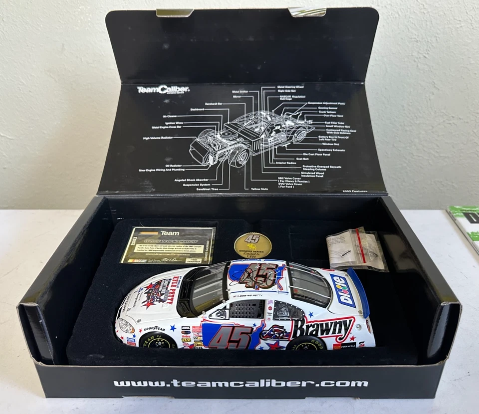 Team Caliber 2003 serie dueños GP Kyle Petty autografiado 1:24 auto #'d a 1800 Foto 3 de 4