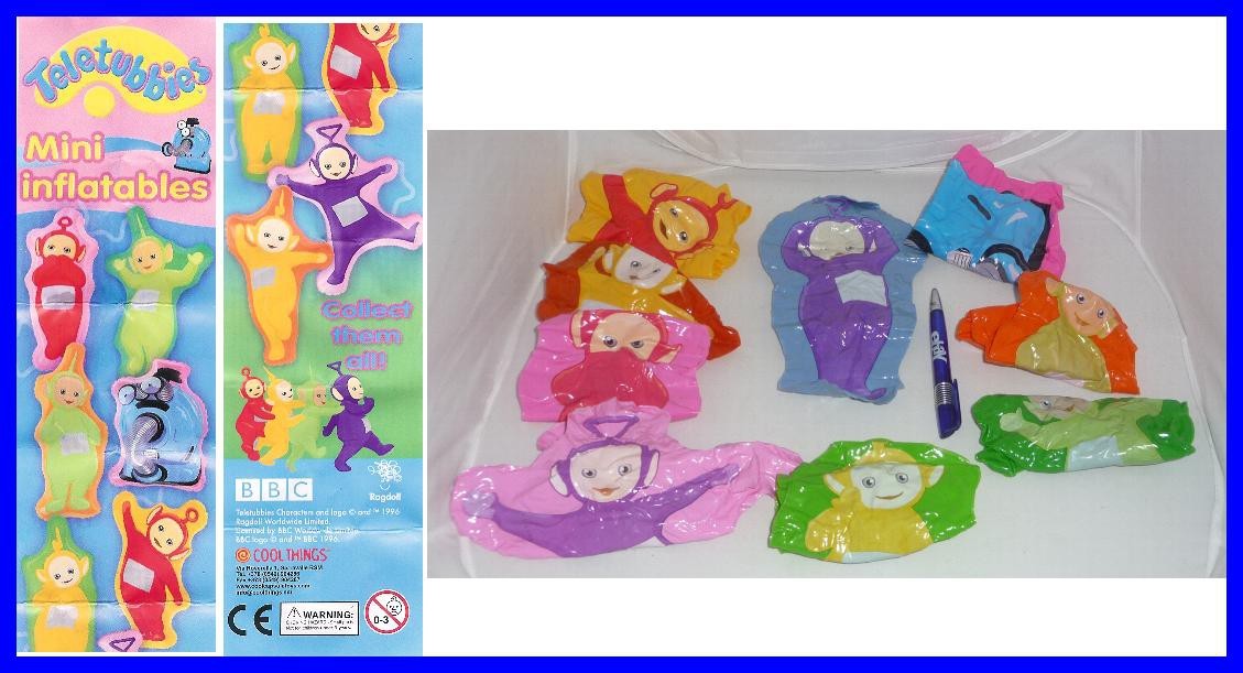 Set 9 Figuren Teletubbies Luftmatratzen Schlauchboote Po Laa-Laa Tinky Dipsy