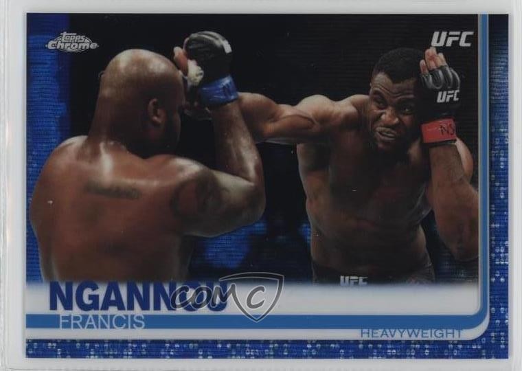 2019 Topps Chrome UFC Blue Wave 17/75 Francis Ngannou #55 0ul3