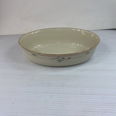 Lenox Rose Manor China Gold Trim Metropolitan Oval Serving Bowl