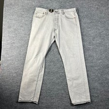 Levi's 501 '93 Straight Fit Jeans Men's Gray Denim Classic Button Fly - 36X30