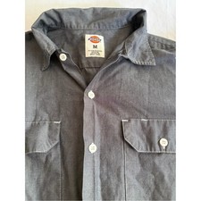 Dickies Gray Short Sleeve Button Up Work Shirt Mens Size Medium Workwear