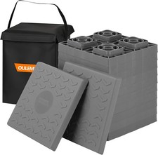 12 Packs Camper/RV Leveling Blocks Suitable for 4 Wheels Gray 12 packs