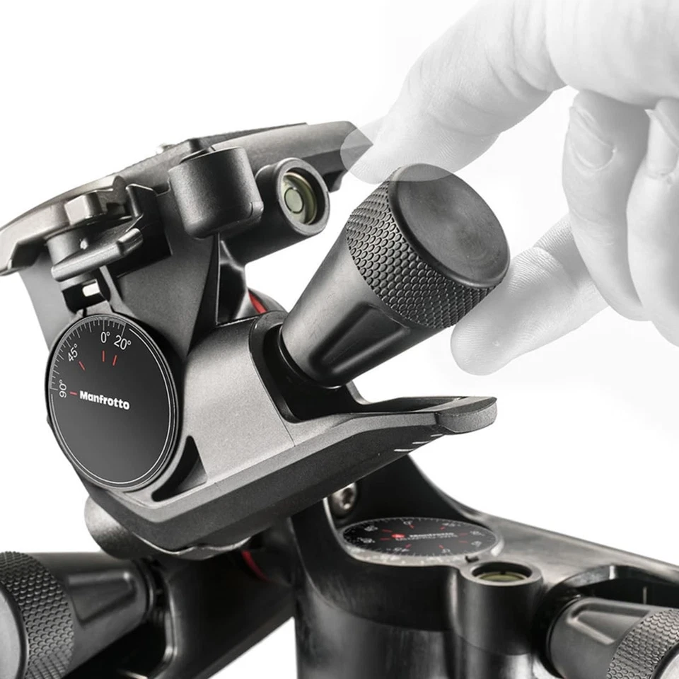 Manfrotto XPRO Geared 3 Way Pan/Tilt Head with Adapto Body Black  - Image 2 of 4