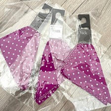 Lot of 3 Nordstrom Rack Silk Pocket Squares Berry Polka Dot - Four Panel Square