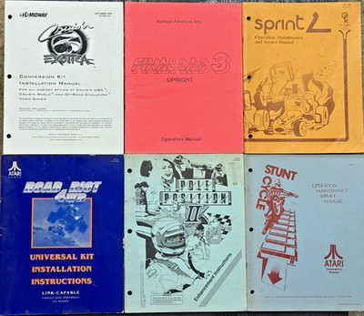 Arcade Manual Lot 6 | Midway Atari Namco Cruis n Exotica Sprint 2 Pole Position