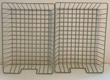 2 X  Green Wire Letter Trays 1970’s 80’ Vintage Magazine VGC